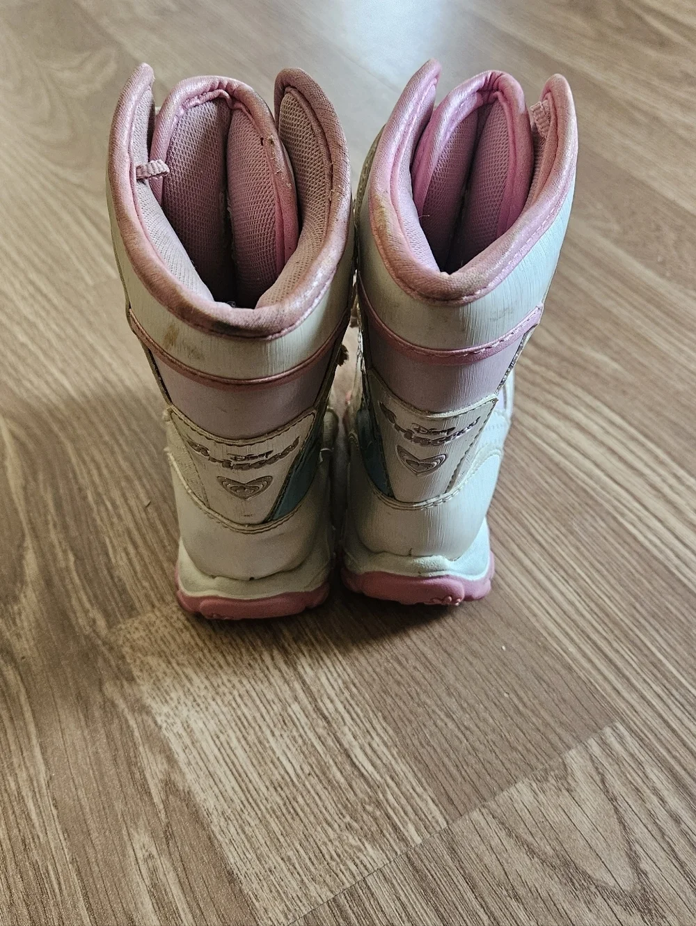 Y2K Disney Girls' Pink Princess Winter Boots - Cute Floral Strap Design